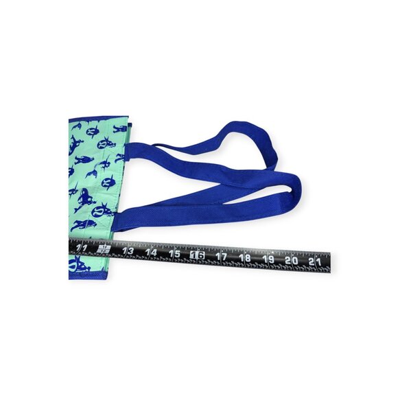 Lululemon Blue and Green Mermaid Whales Graphic Tote 12" x 9" - Picture 7 of 8